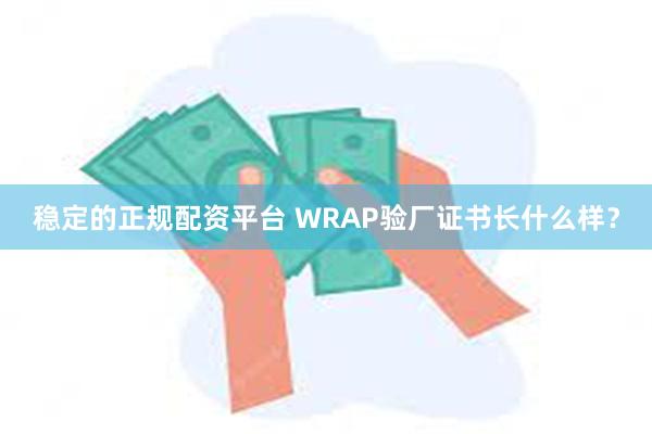 稳定的正规配资平台 WRAP验厂证书长什么样？