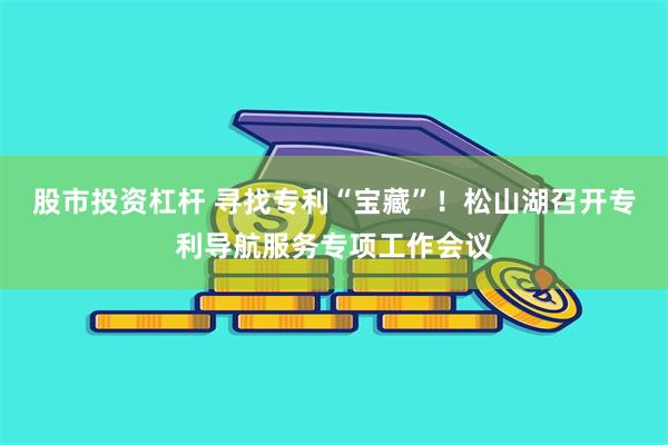 股市投资杠杆 寻找专利“宝藏”！松山湖召开专利导航服务专项工作会议